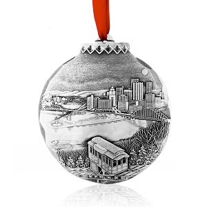 Wood Keystone Pittsburgh Ornament with Metal Letters – Fort Pitt Trading  Company